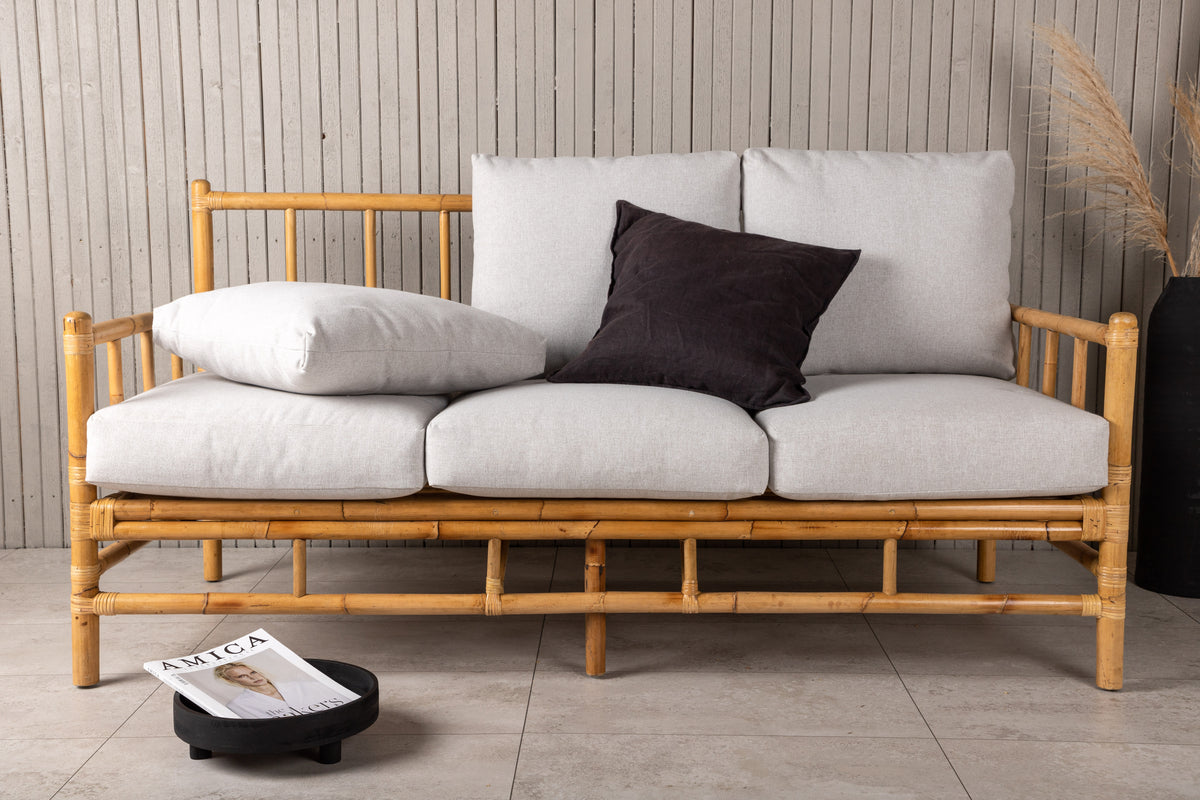 Venture Design Cane 3-sits soffor Natur