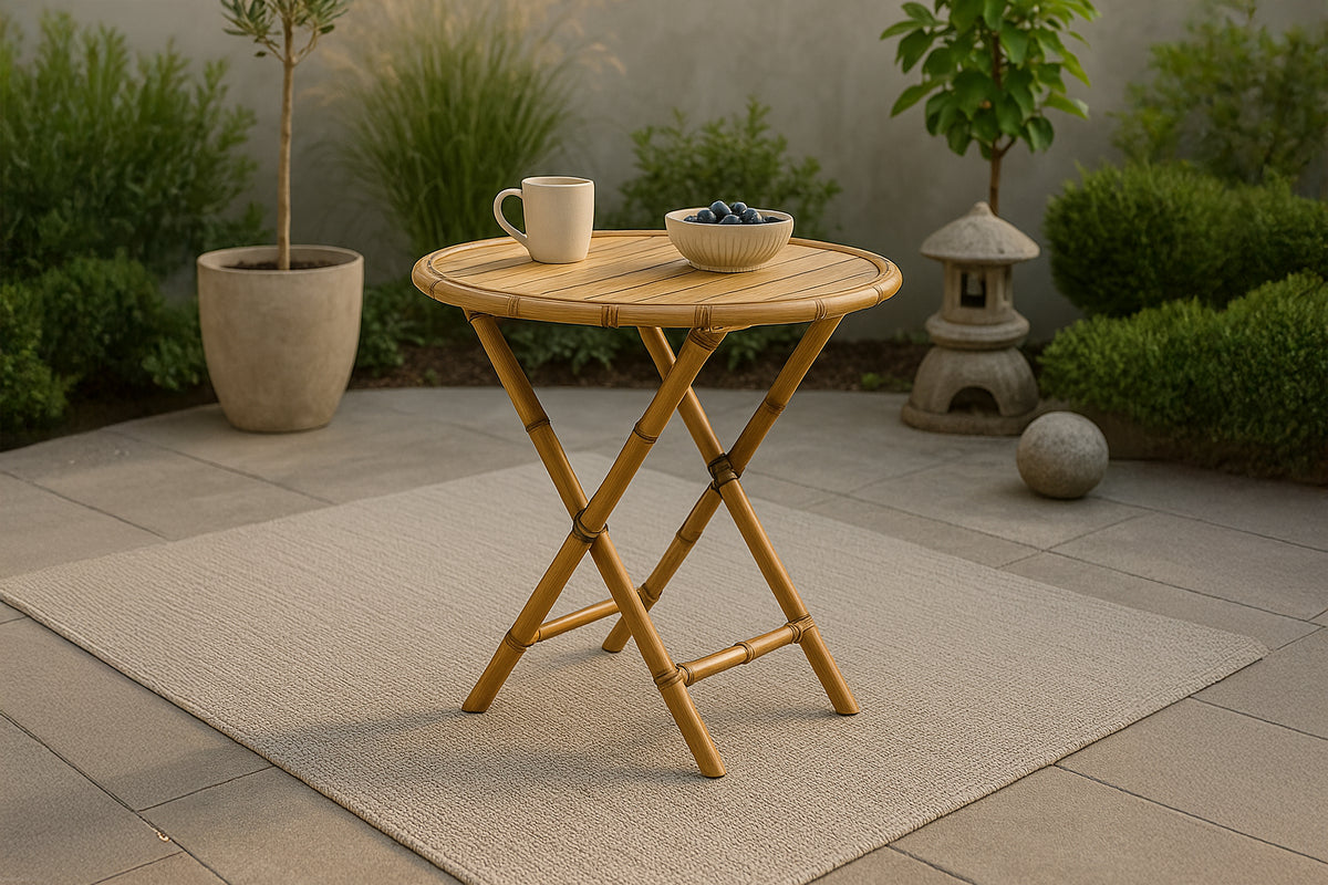 Venture Design Cane Cafebord ⌀80 Natur