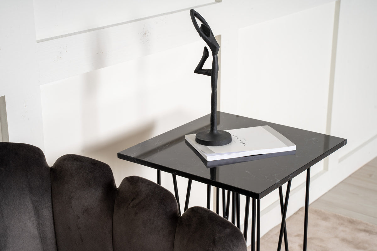 Venture Design Stone Sidobord 40 x 40 Svart