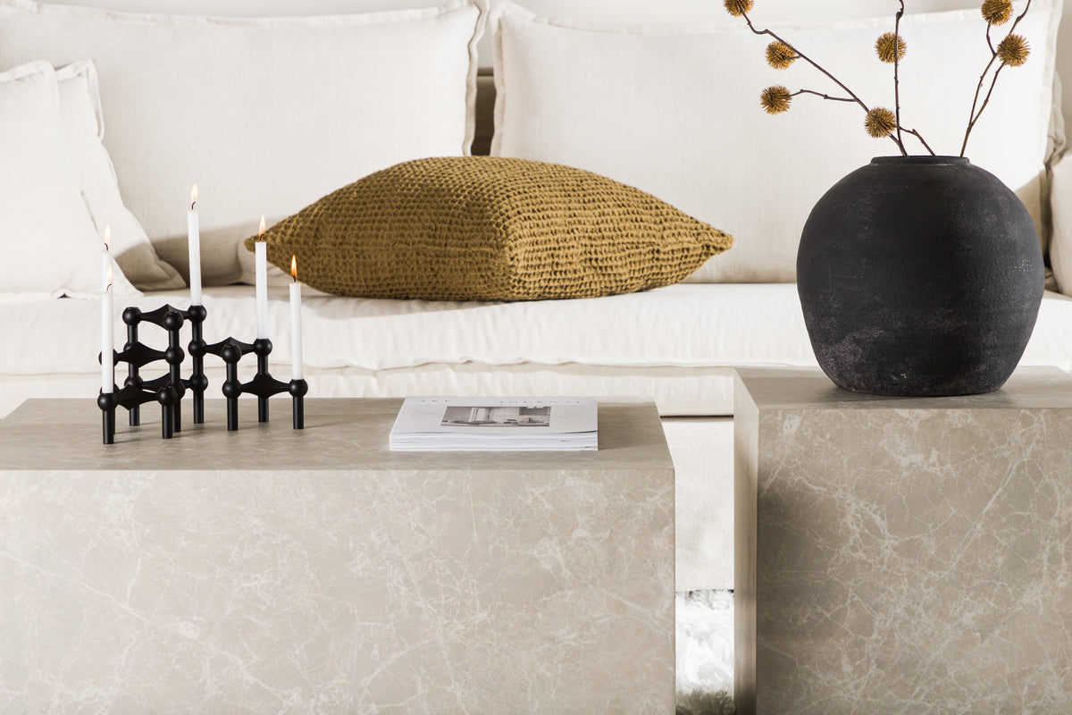 Venture Design York Soffbord 40 x 40 Beige