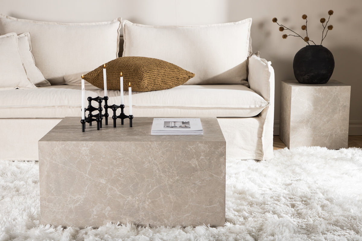 Venture Design York Soffbord 80 x 60 Beige