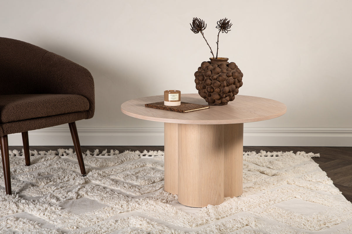 Venture Design Olivia Soffbord ⌀80 Vitputsad