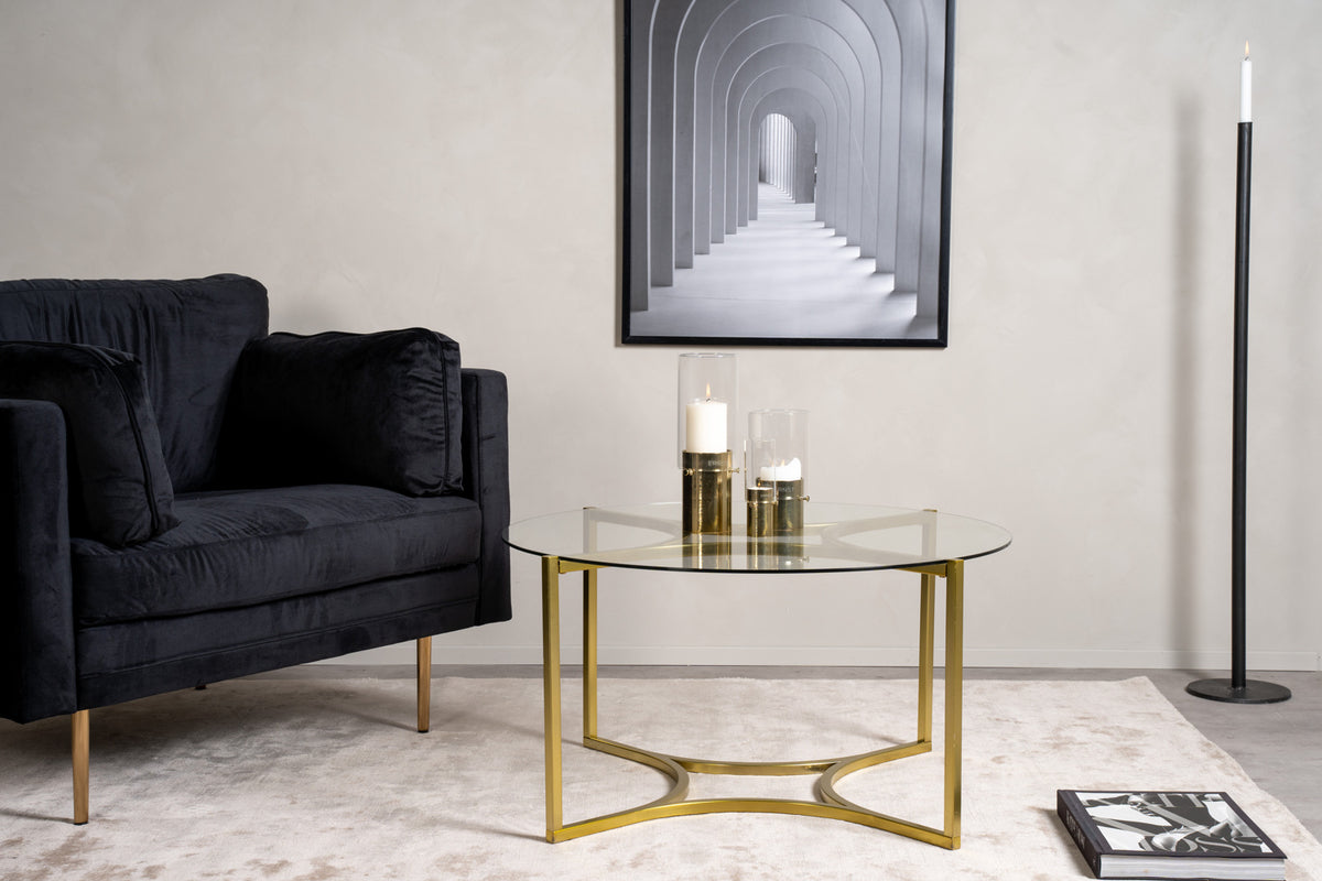 Venture Design Kivik Soffbord ⌀90 Guld
