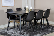 Venture Design Gold Rektangulära Matbord 180 x 85 Svart