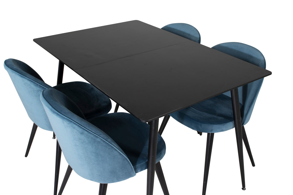 Venture Design Silar Rektangulära Matbord 120 x 80 Svart
