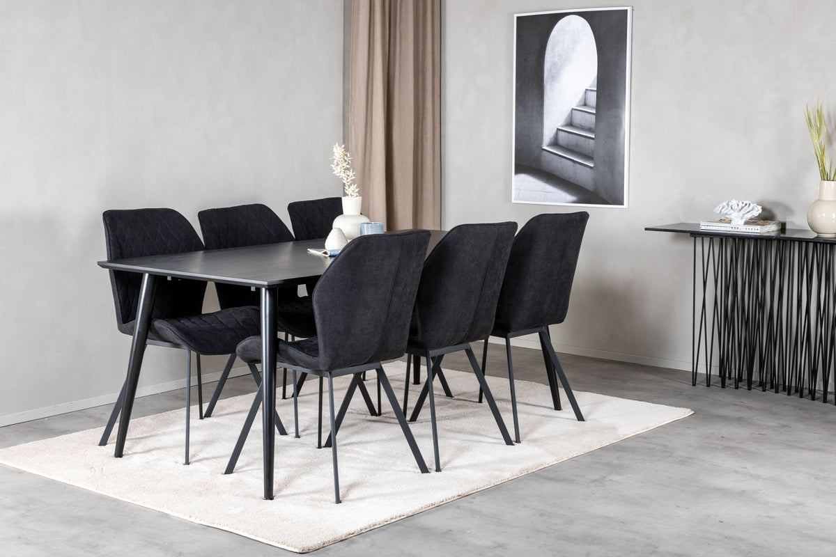 Venture Design Gemma Matstolar 2-pack Svart