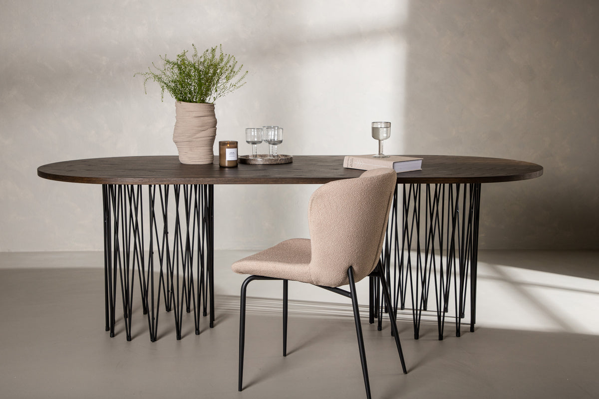 Venture Design Stone Ovala Matbord 220 x 100 Mocka