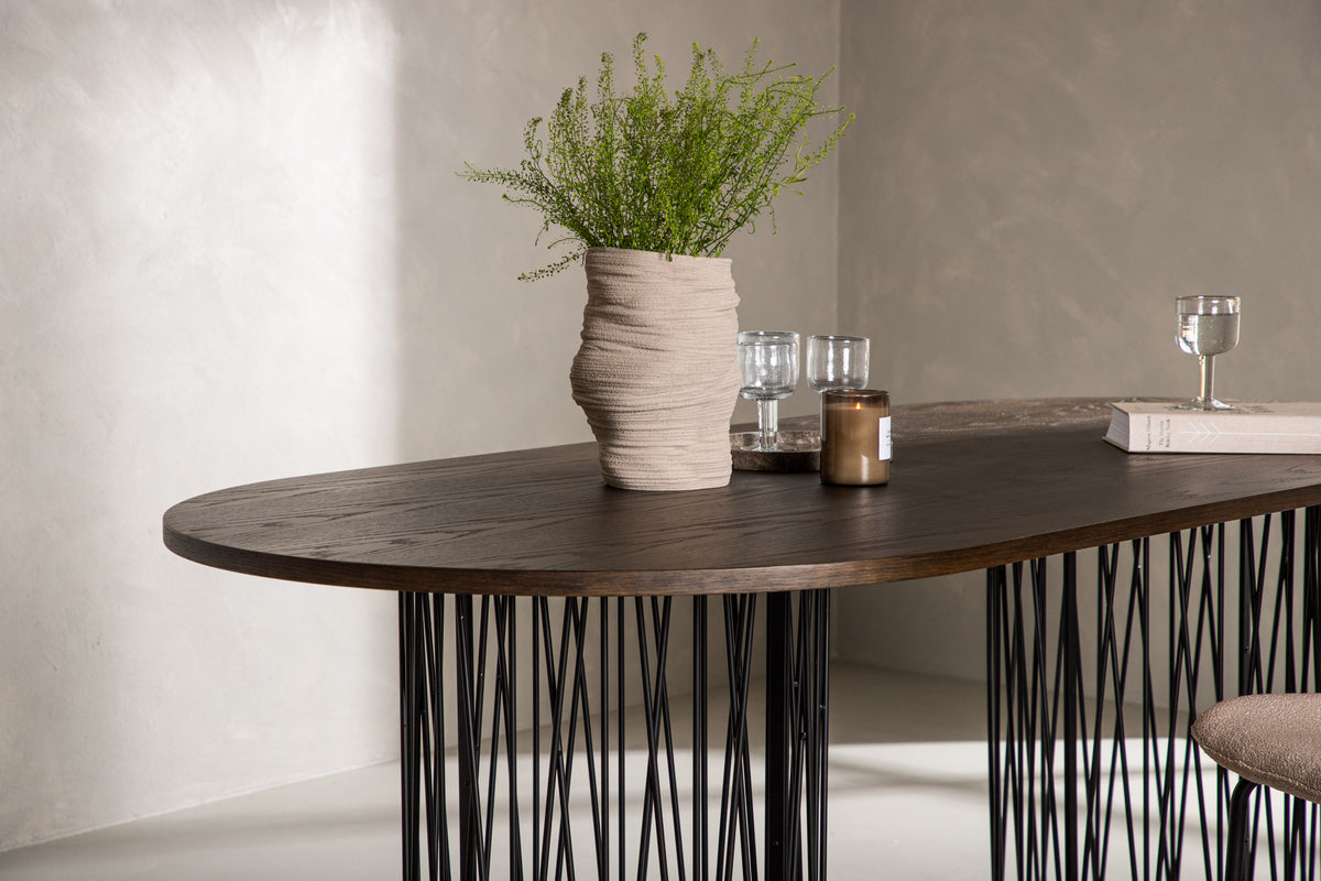 Venture Design Stone Ovala Matbord 220 x 100 Mocka