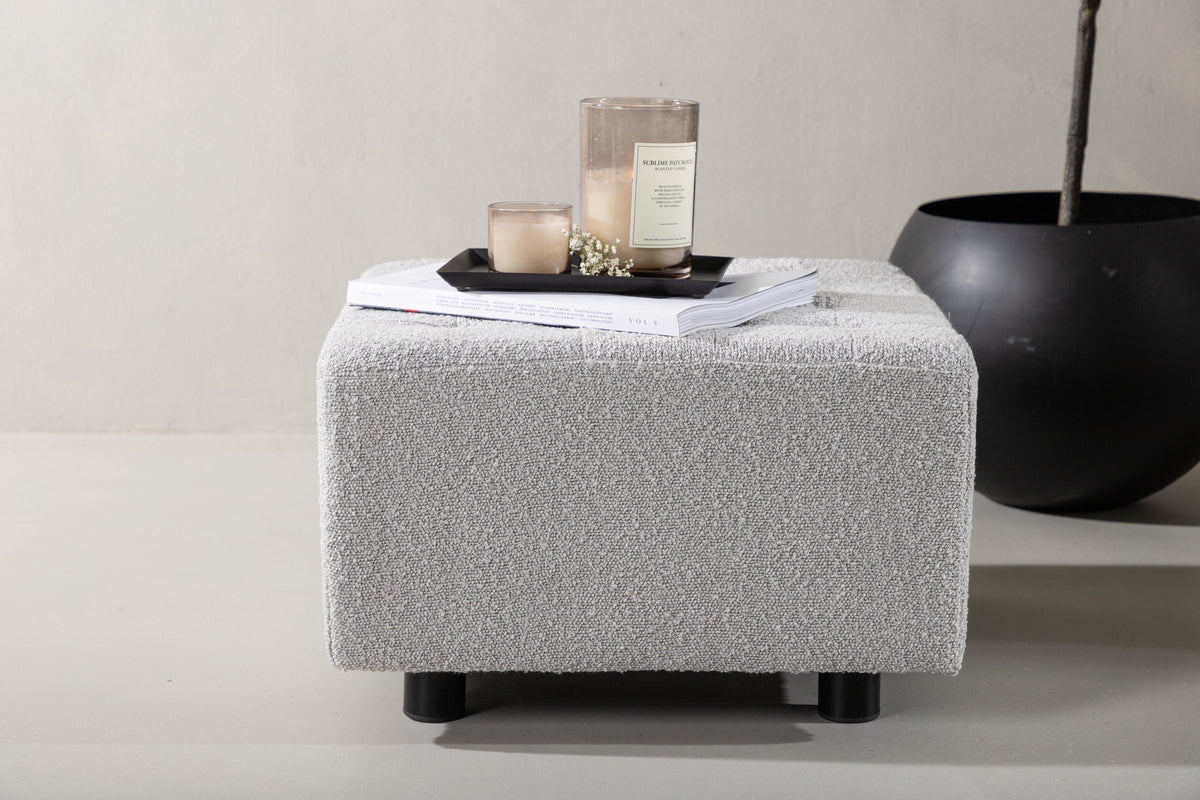 Venture Design Bowie Puff 51 x 32 x 51 Ljusgrå