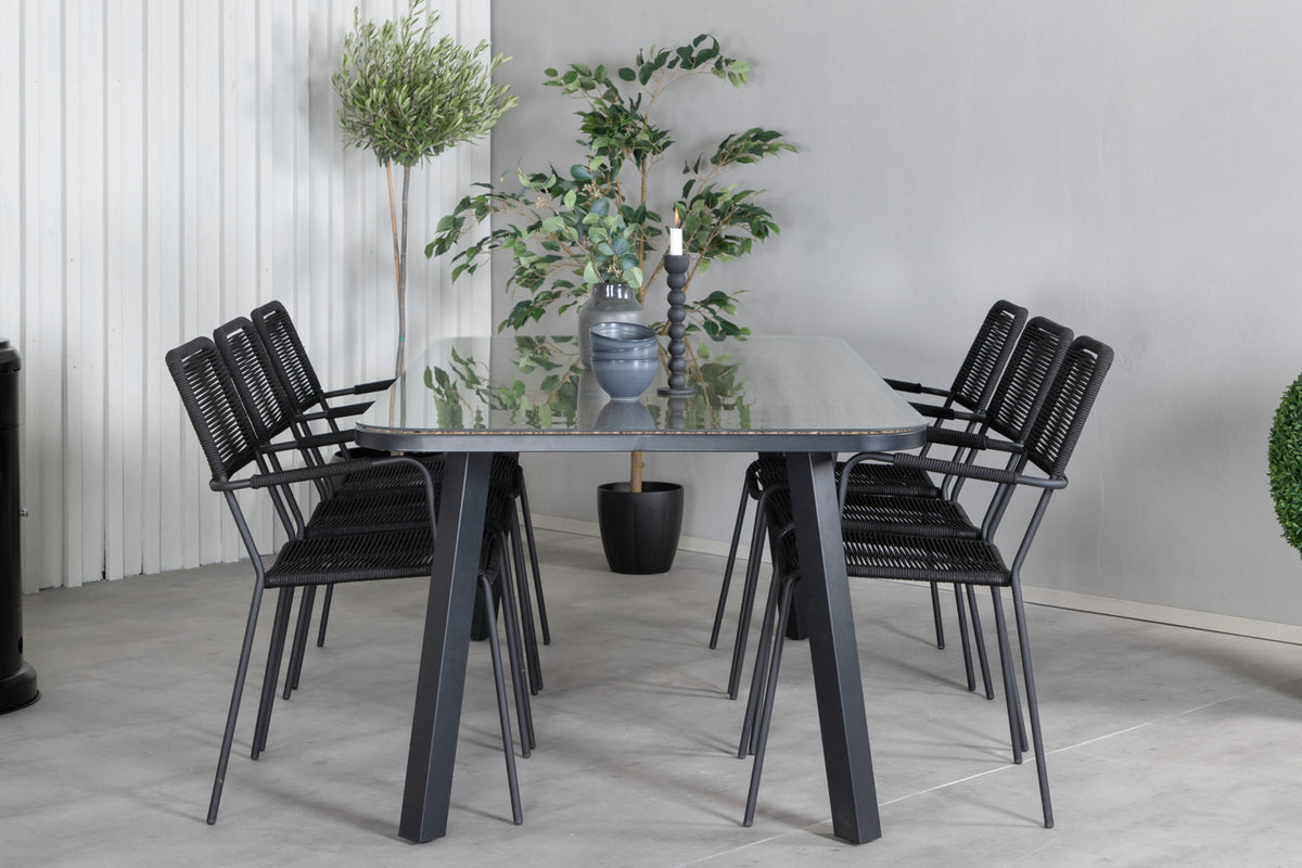 Venture Design Paola Rektangulära Matbord 200 x 100 Svart