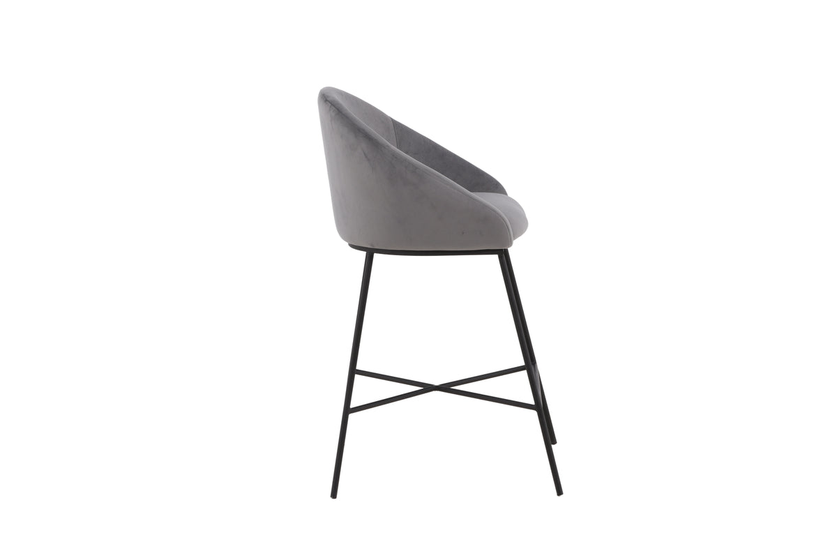 Venture Design Velvet Barstolar Mörkgrå