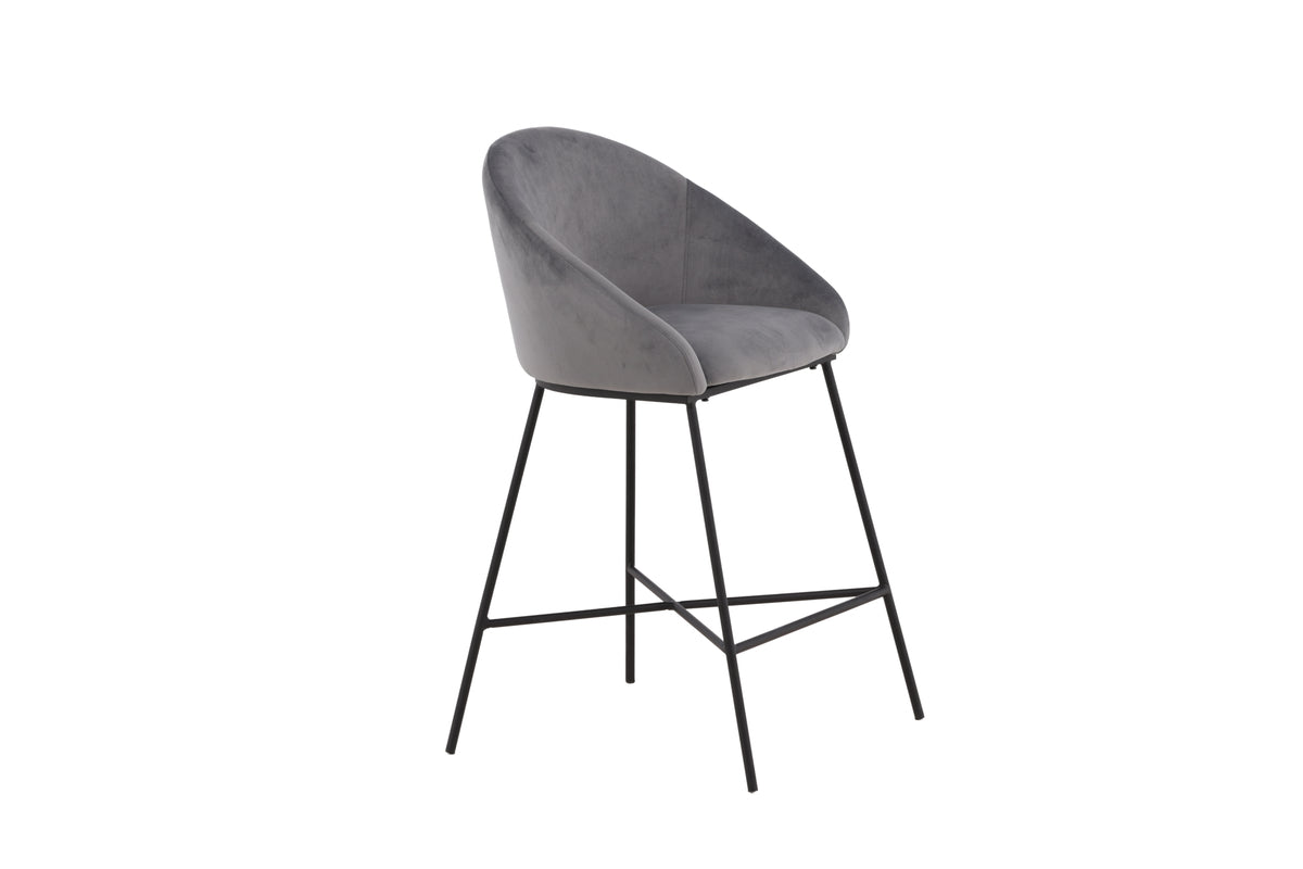 Venture Design Velvet Barstolar Mörkgrå