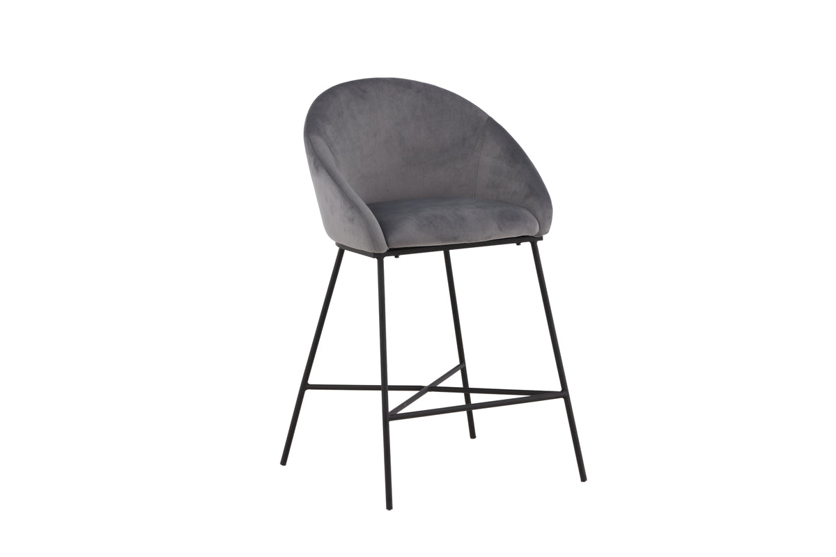 Venture Design Velvet Barstolar Mörkgrå