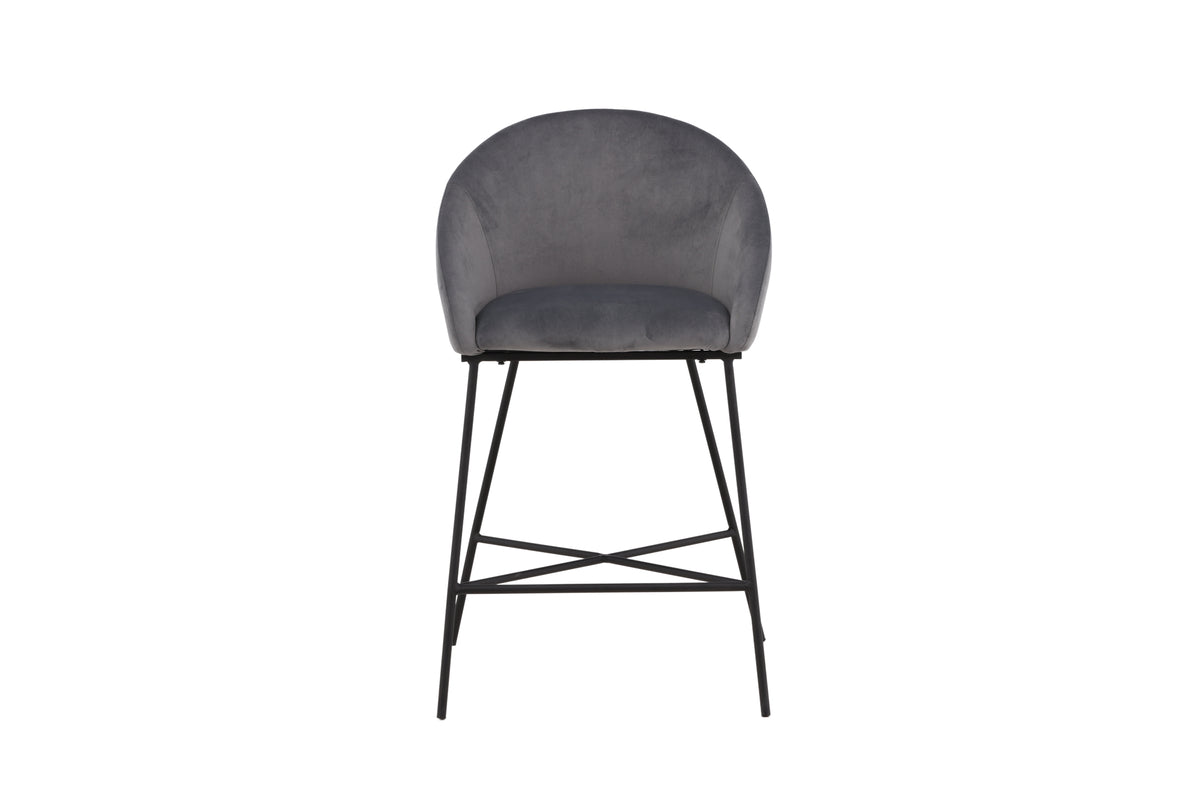 Venture Design Velvet Barstolar Mörkgrå