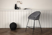 Venture Design Velvet Barstolar Mörkgrå