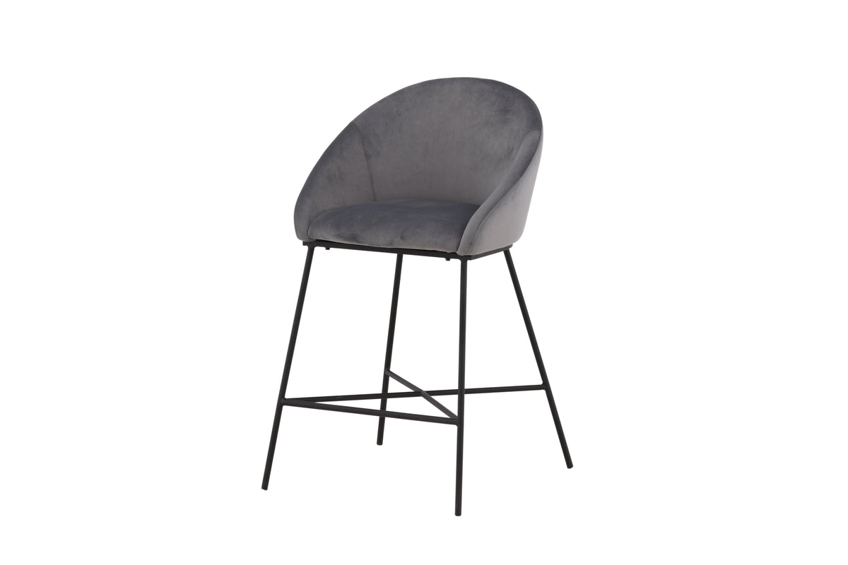 Venture Design Velvet Barstolar Mörkgrå