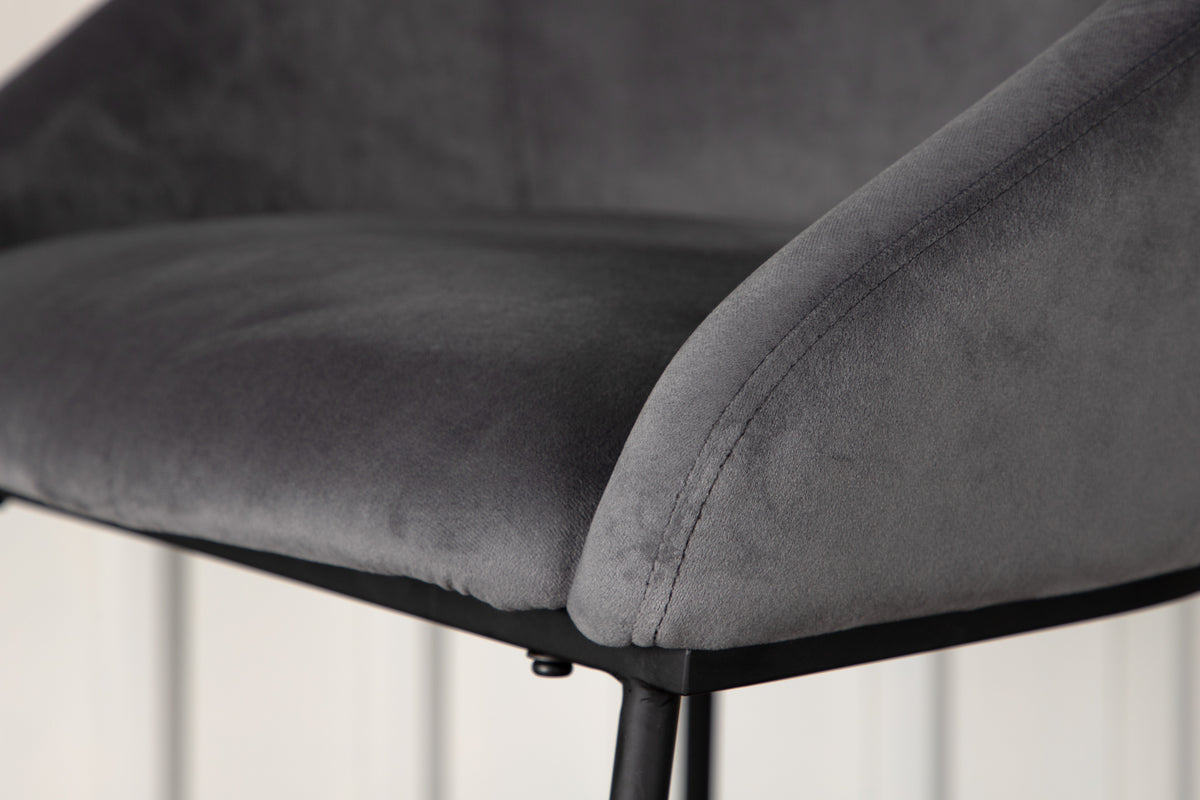 Venture Design Velvet Barstolar Mörkgrå
