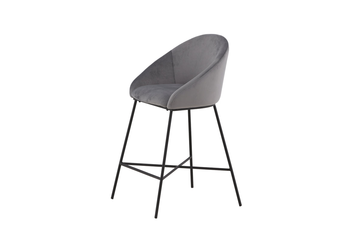 Venture Design Velvet Barstolar Mörkgrå
