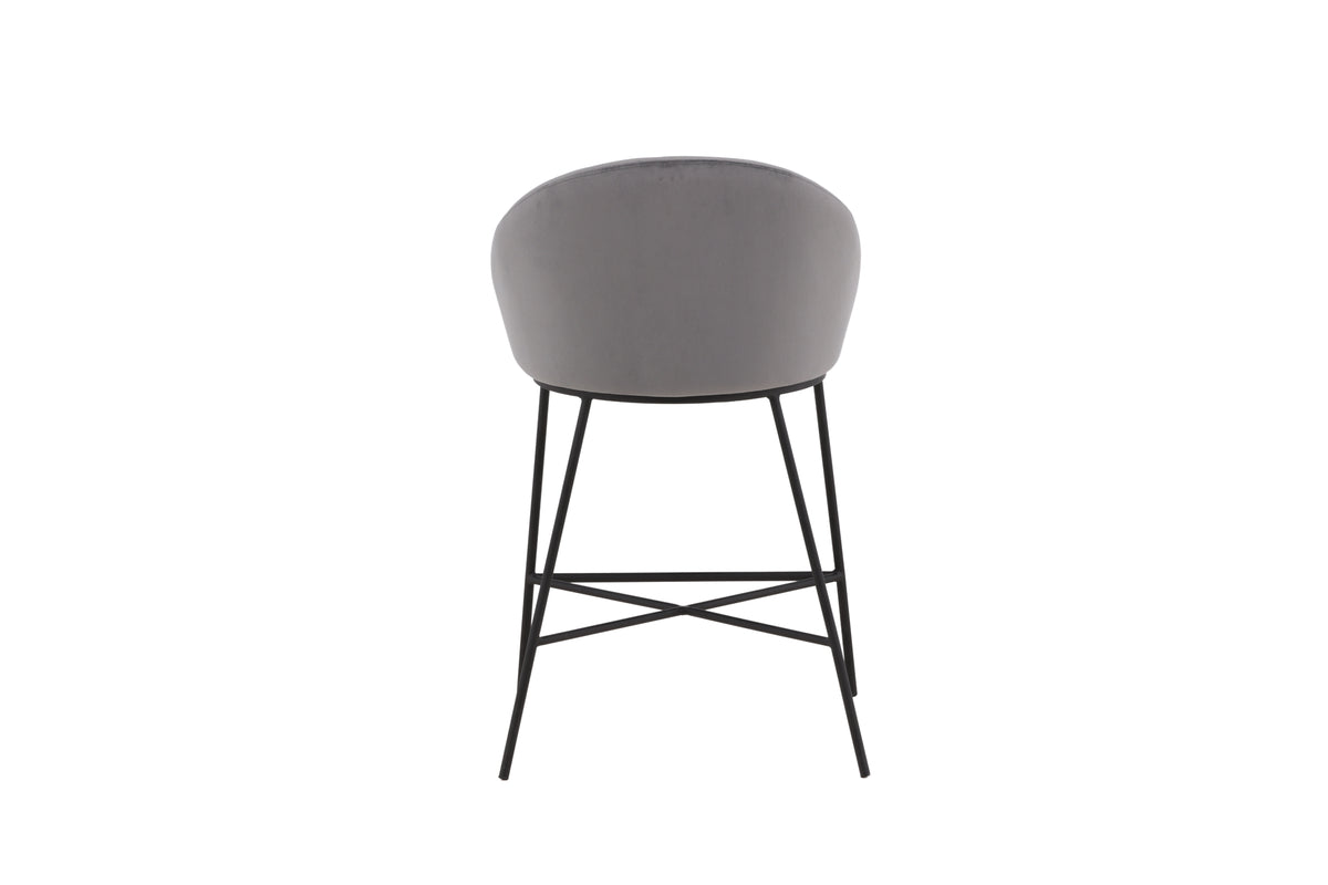 Venture Design Velvet Barstolar Mörkgrå