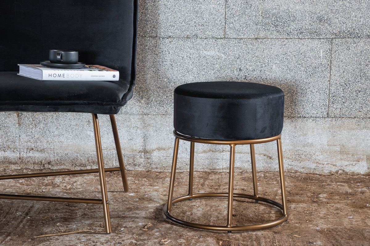 Venture Design Petra Puff ⌀46 ⌀46 Svart