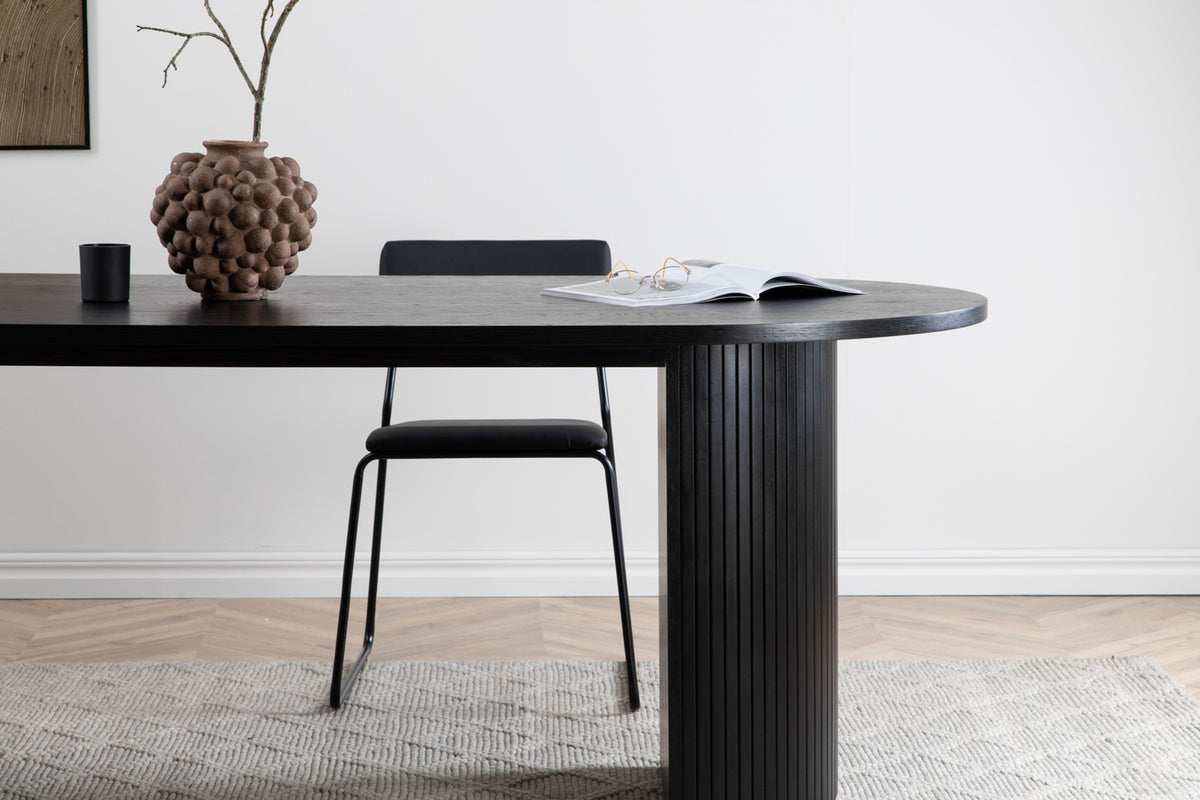 Venture Design Bianca Ovala Matbord 200 x 90 Svart