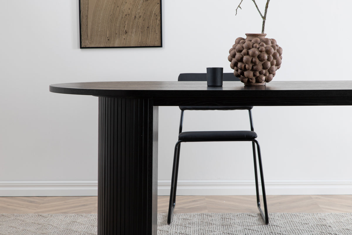 Venture Design Bianca Ovala Matbord 200 x 90 Svart