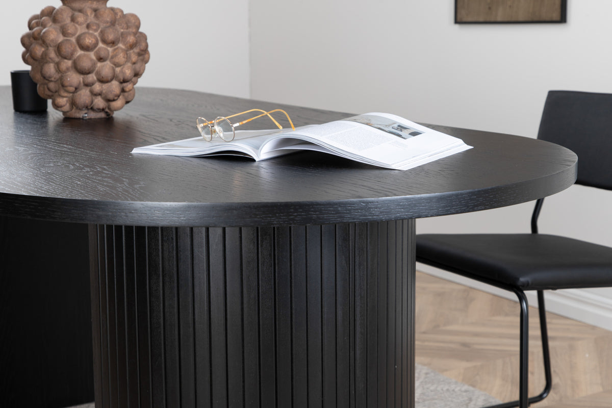 Venture Design Bianca Ovala Matbord 200 x 90 Svart