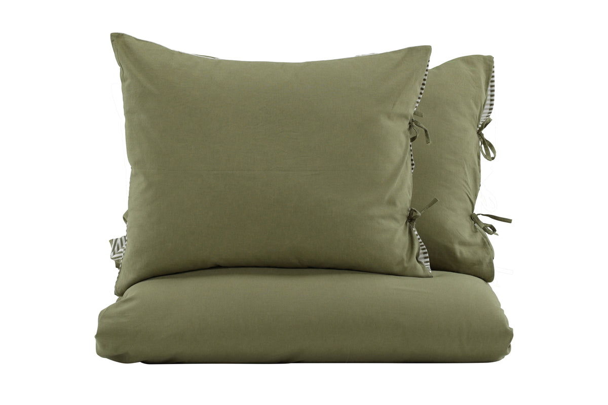 Venture Design Jenna Påslakanset 220 x 240 Mossgrön