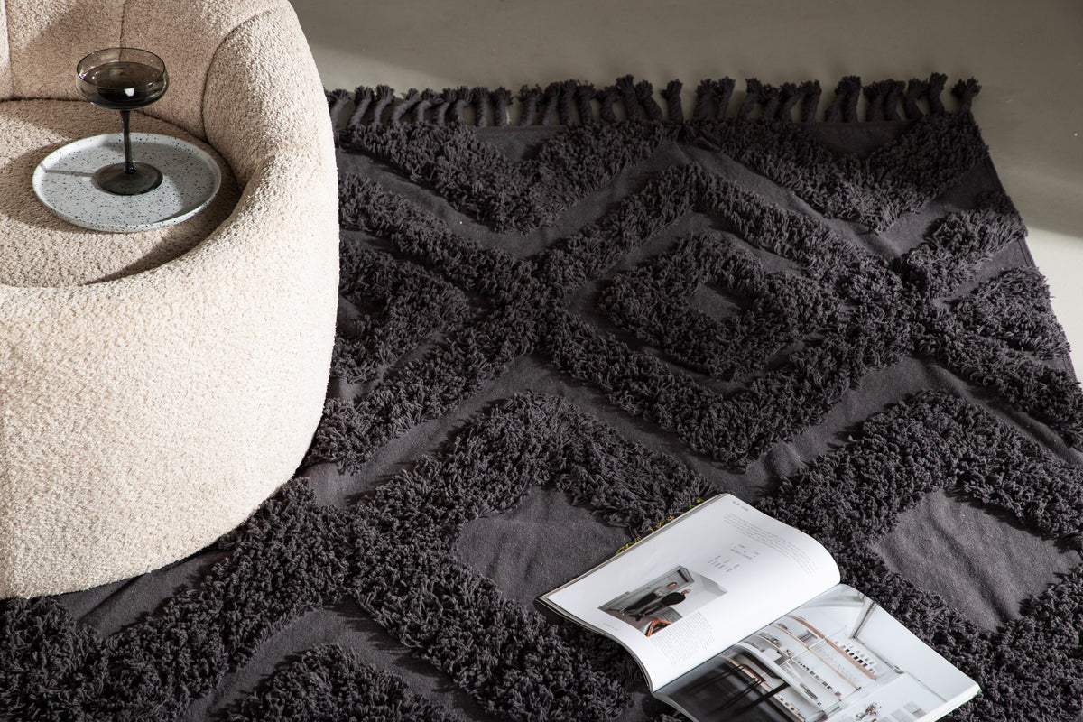 Venture Design Hilma Rektangulära Mattor 350 × 250 Mörkgrå