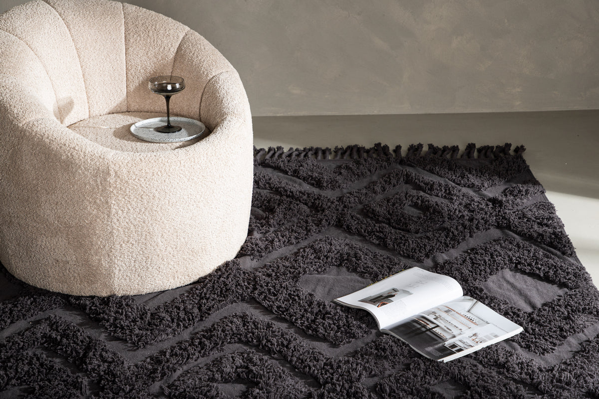 Venture Design Hilma Rektangulära Mattor 350 × 250 Mörkgrå