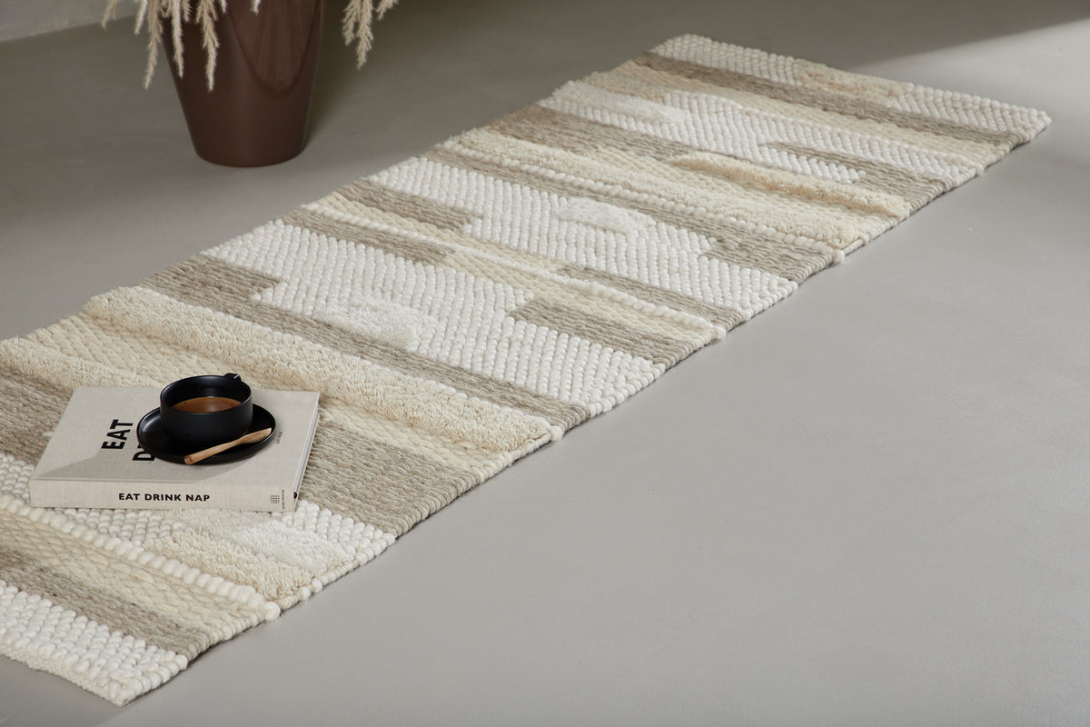 Venture Design Sixten Rektangulära Mattor 200 × 70 Beige