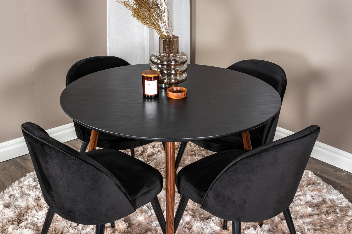 Venture Design Plaza Runda Matbord ⌀100 Svart