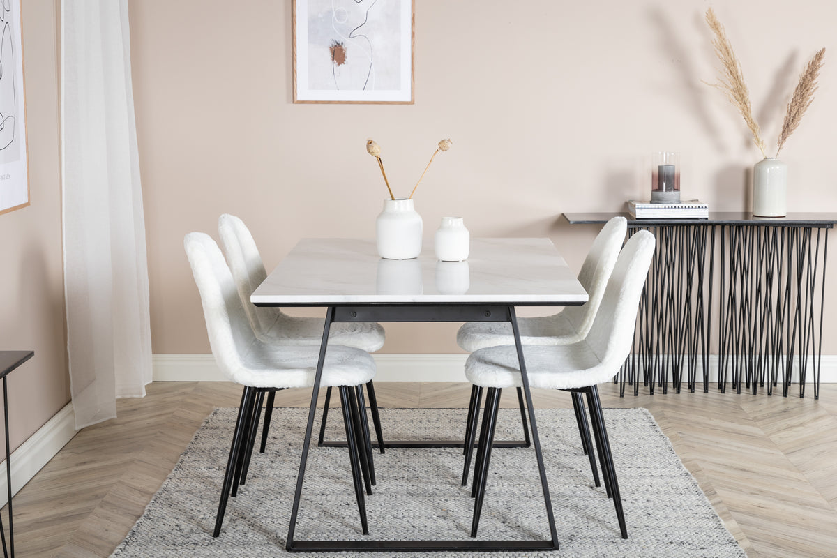 Venture Design Estelle Rektangulära Matbord 140 x 90 Svart