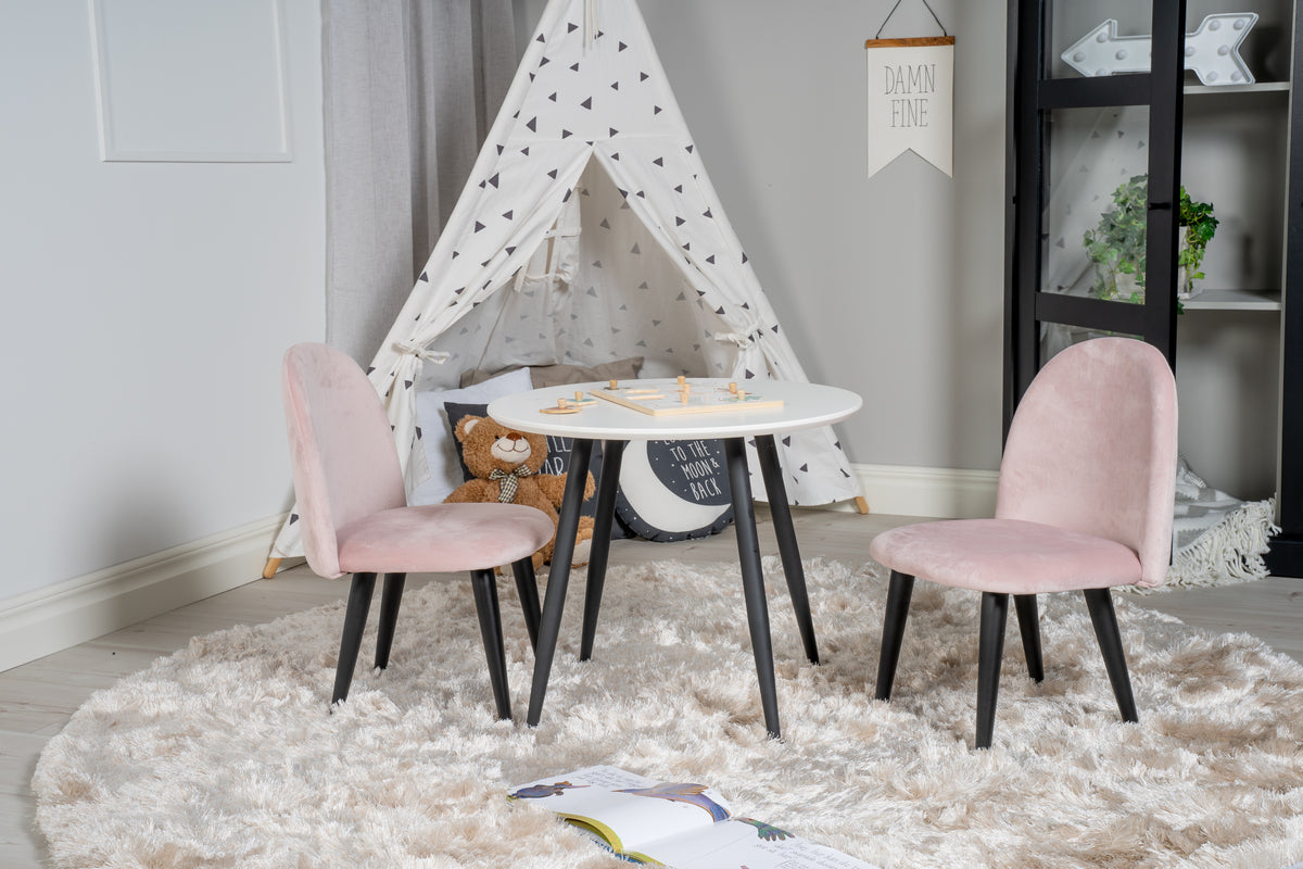 Venture Design Velvet Barnstolar Rosa