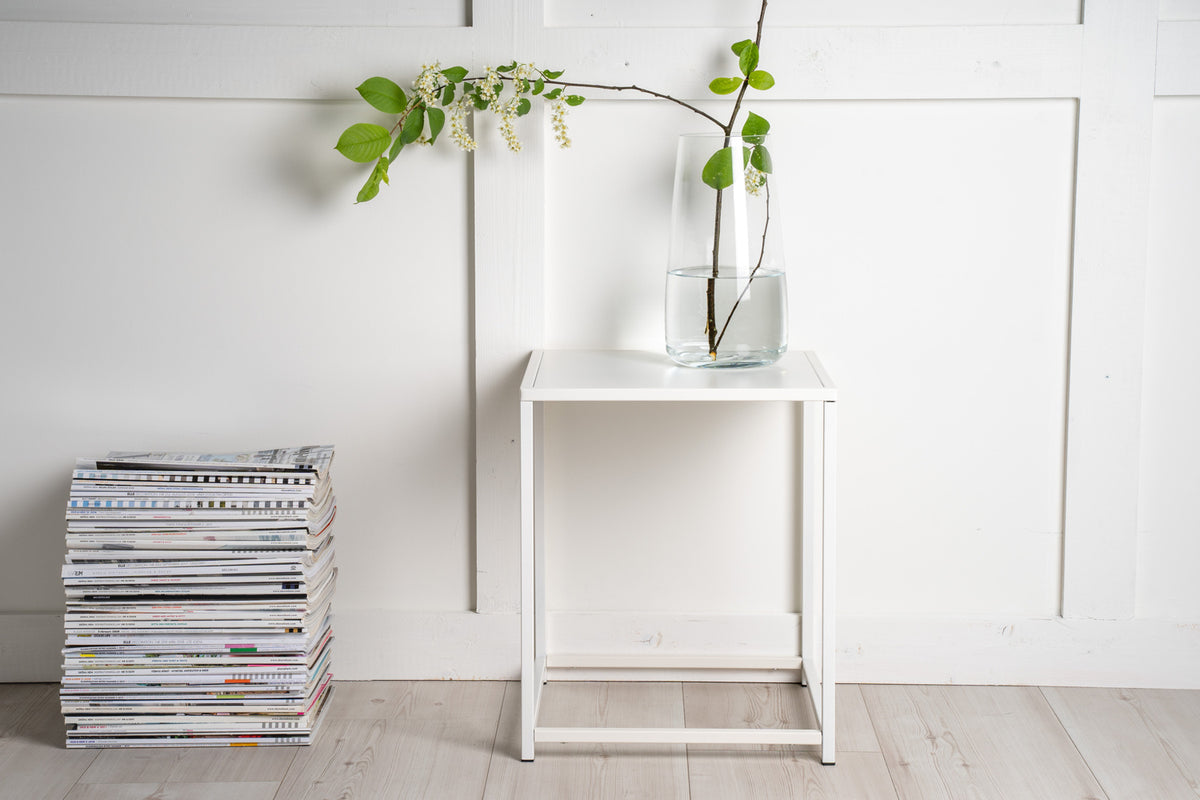 Venture Design Staal Sidobord 37 x 38 Vit