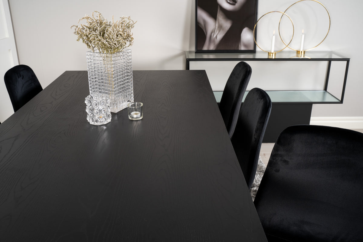 Venture Design Dipp Rektangulära Matbord 180 x 90 Svart