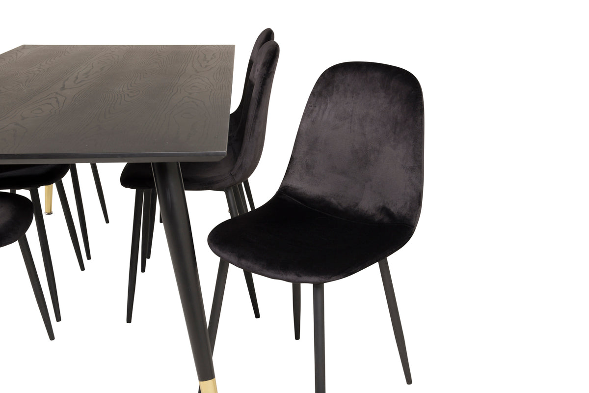 Venture Design Dipp Rektangulära Matbord 180 x 90 Svart