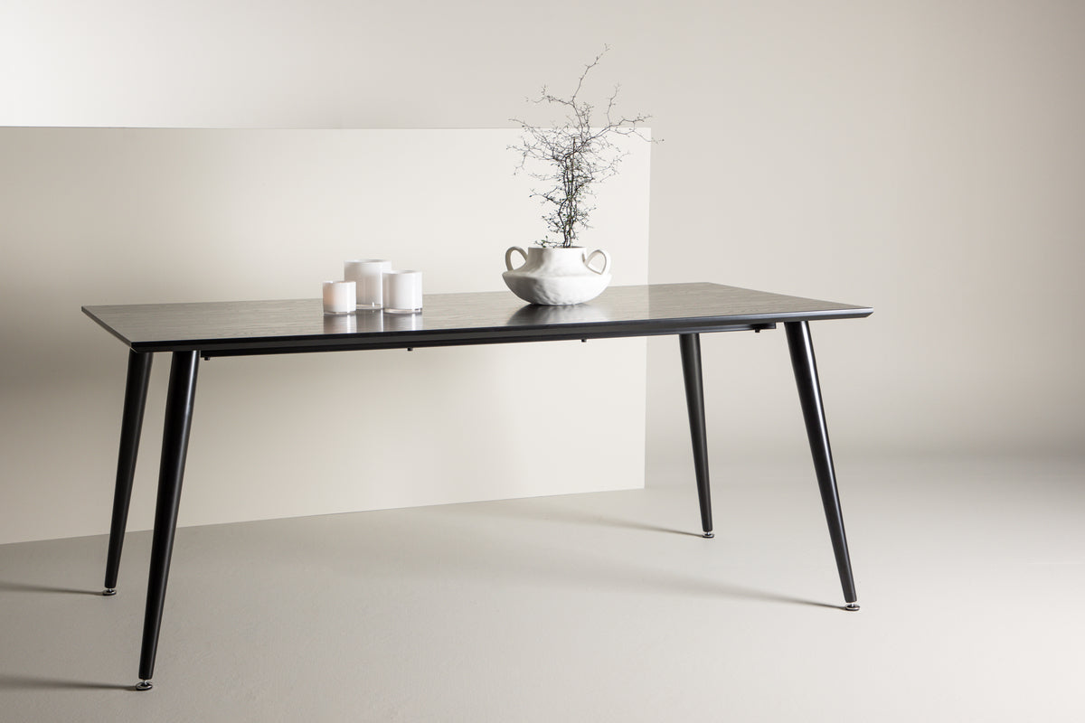 Venture Design Dipp Rektangulära Matbord 180 x 90 Svart