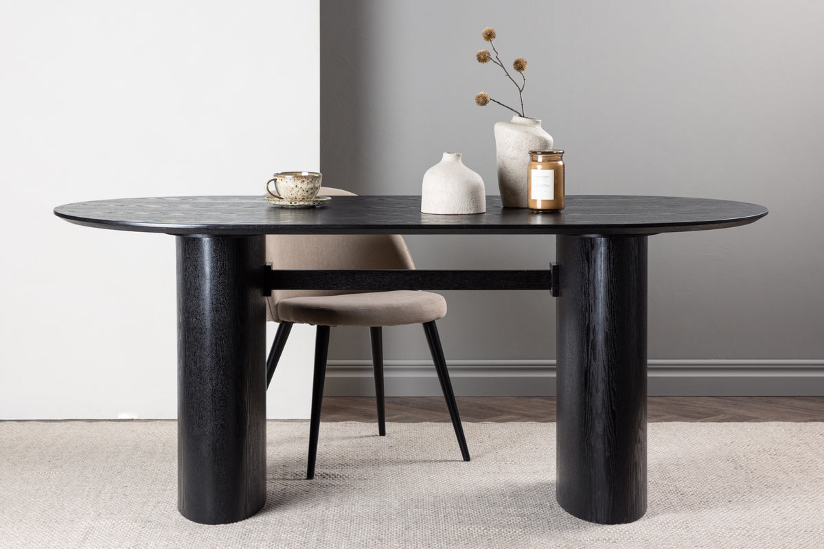 Venture Design Isolde Ovala Matbord 180 x 90 Svart