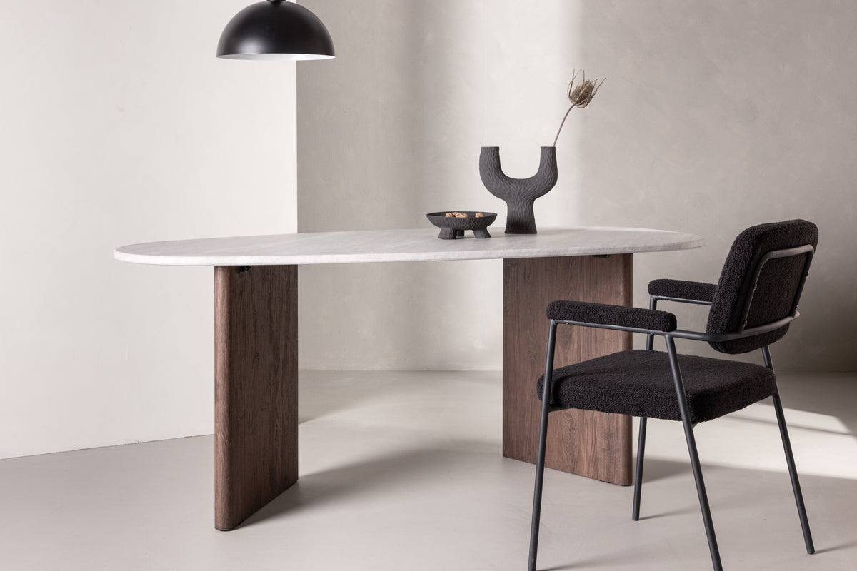 Venture Design Grönvik Ovala Matbord 180 x 90 Ljusgrå
