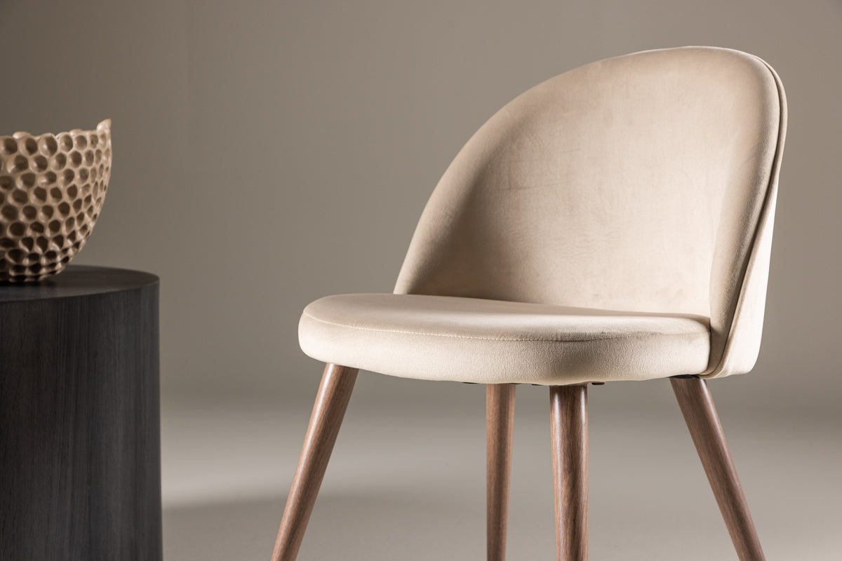 Venture Design Velvet Matstolar 2-pack Beige