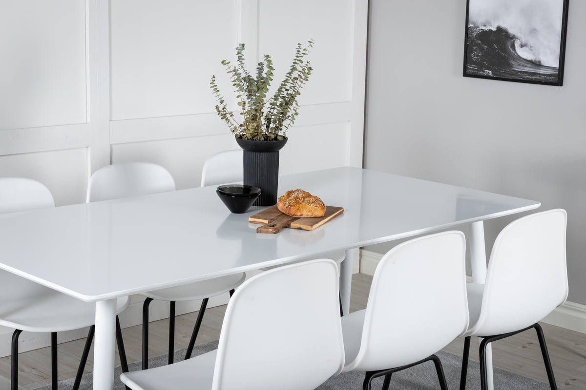 Venture Design Polar Rektangulära Matbord 180 x 90 Vit