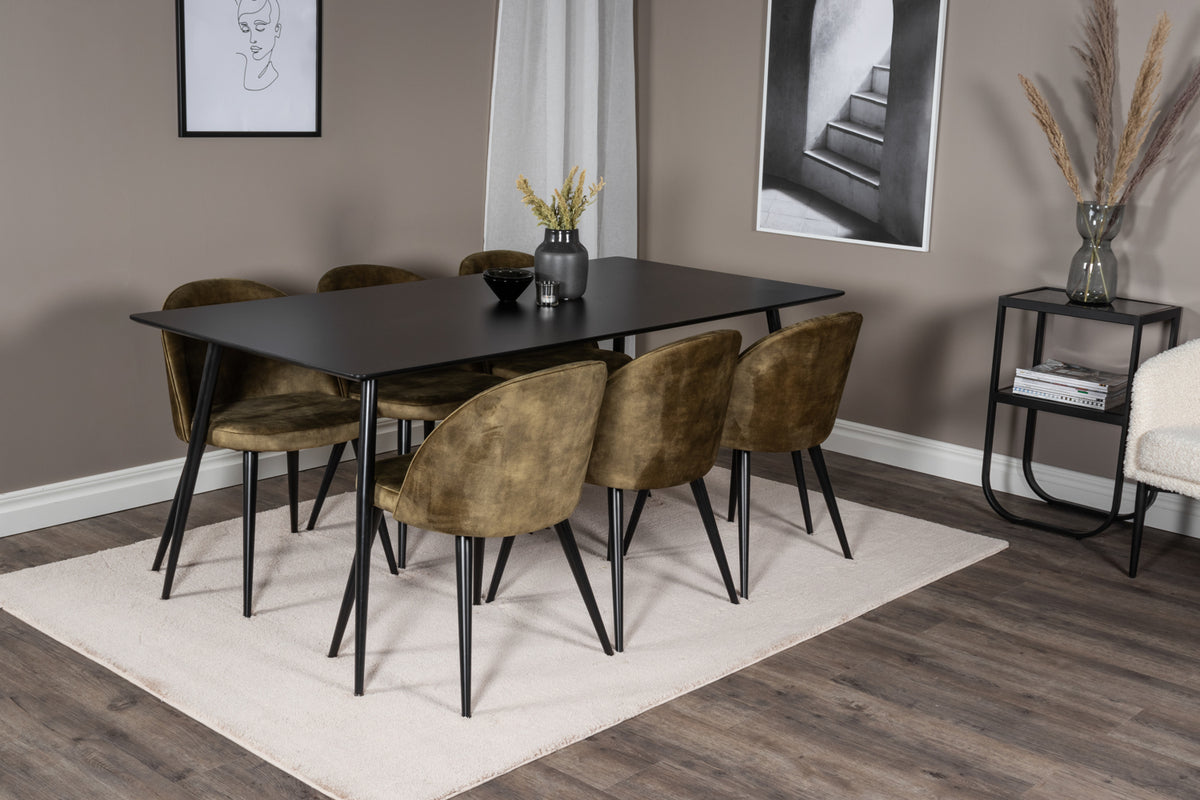 Venture Design Velvet Matstolar 2-pack Grön