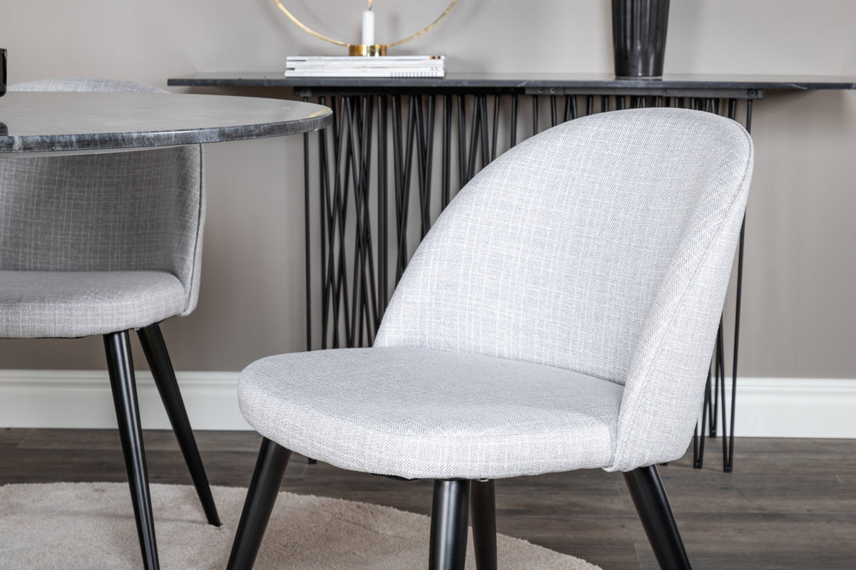 Venture Design Velvet Matstolar 2-pack Grå
