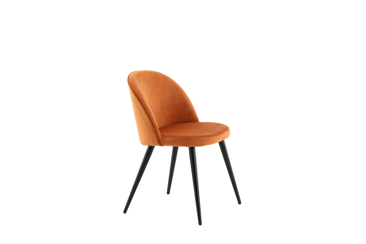 Venture Design Velvet Matstolar 2-pack Rostig orange