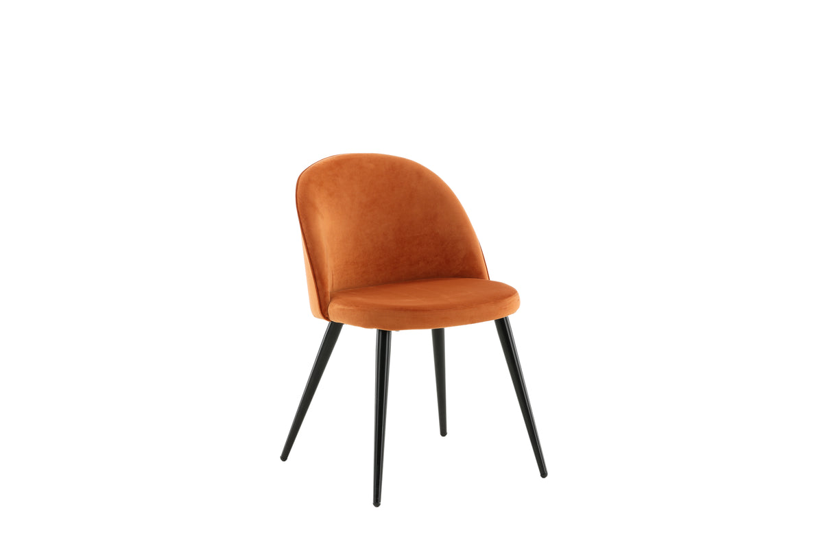 Venture Design Velvet Matstolar 2-pack Rostig orange