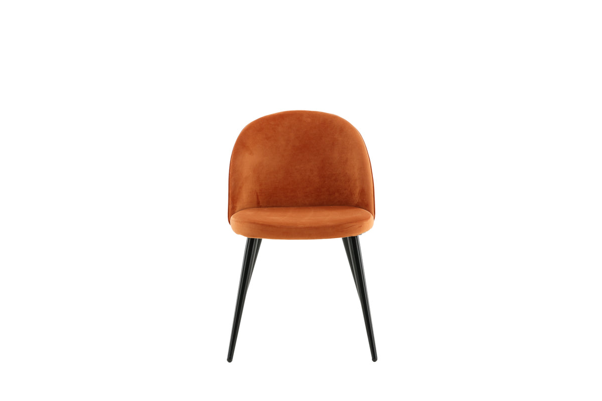 Venture Design Velvet Matstolar 2-pack Rostig orange