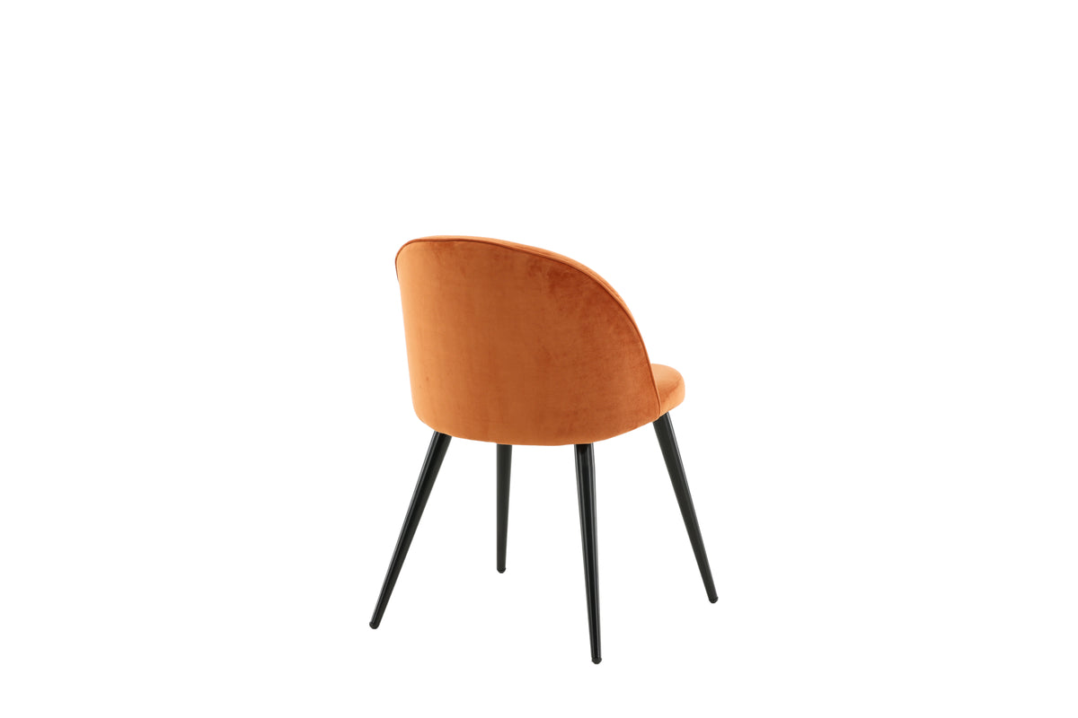 Venture Design Velvet Matstolar 2-pack Rostig orange