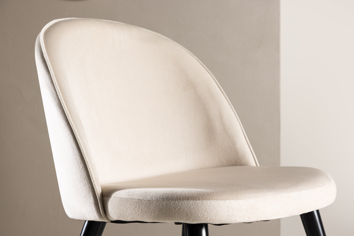 Venture Design Velvet Matstolar 2-pack Beige