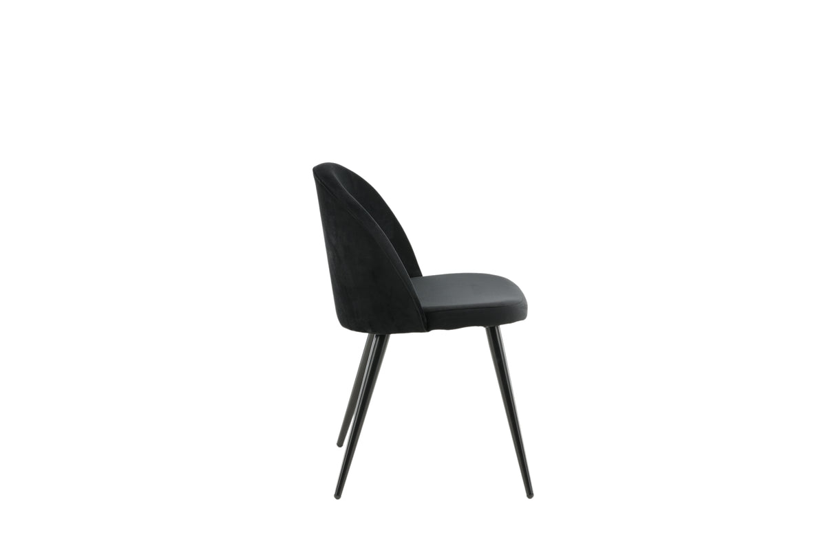 Venture Design Velvet Matstolar 2-pack Svart